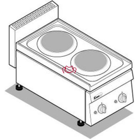 意大利特劳力TECNOINOX PC35E/1座台式双头电炉