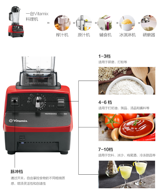 VITAMIX PRO500破壁料理机多功能搅拌机