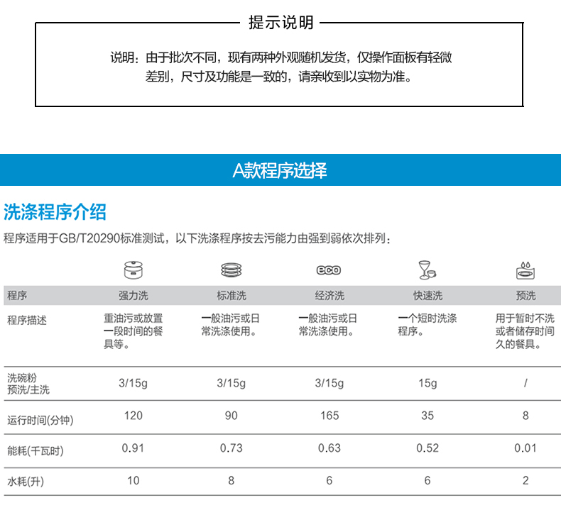 Midea/美的 WQP6-3206A-CN 嵌入式洗碗机家用全自动刷碗消毒台式