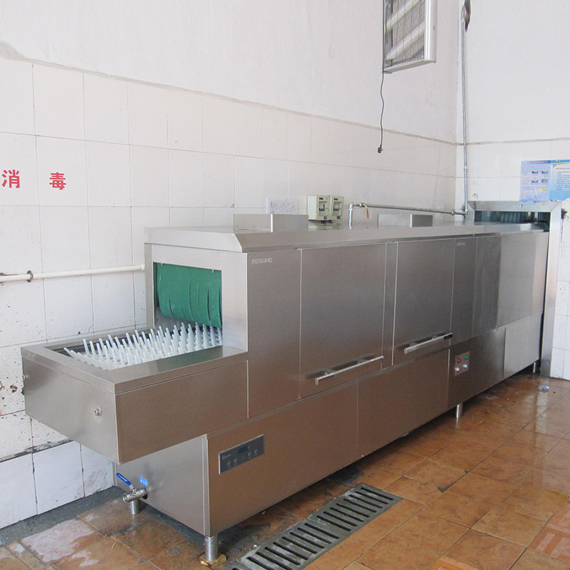 博沭酒店食堂全自动商用大型洗碗机长龙式BS3600B洗碗机带烘干机
