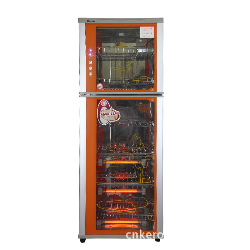 科荣YTP388-V商用大型立式消毒柜 双门高温红外线碗柜超大容量