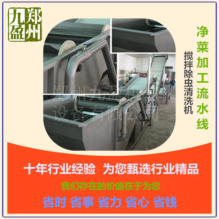 厂家批发 臭氧自动翻转洗菜机 商用连续式洗菜机 毛刷去杂清洗