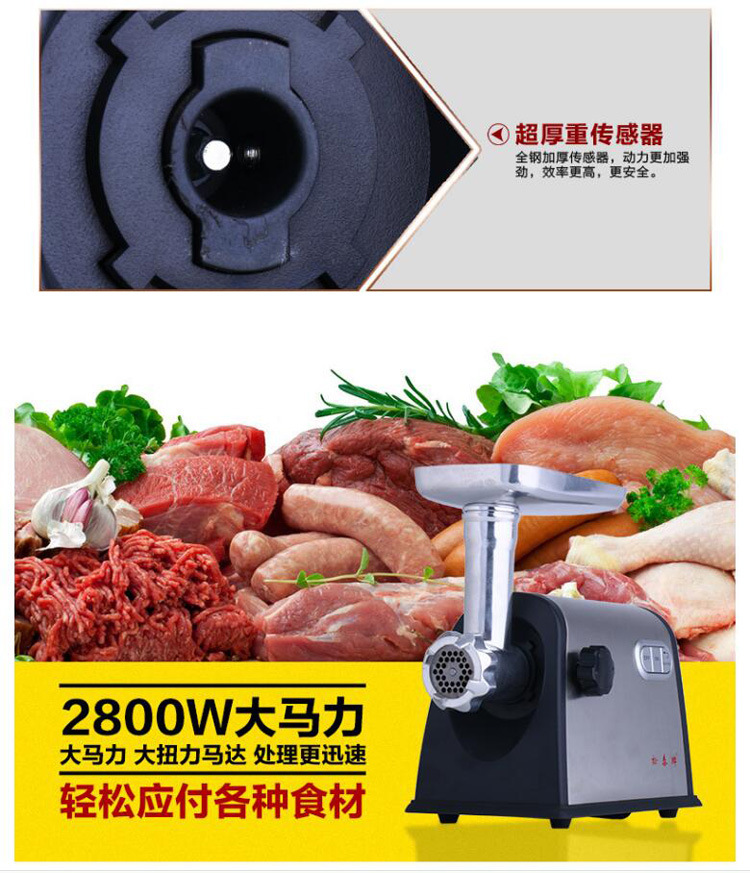 松泰ST-428商用多功能不锈钢绞肉机家用电动碎肉机小型灌肠搅肉机