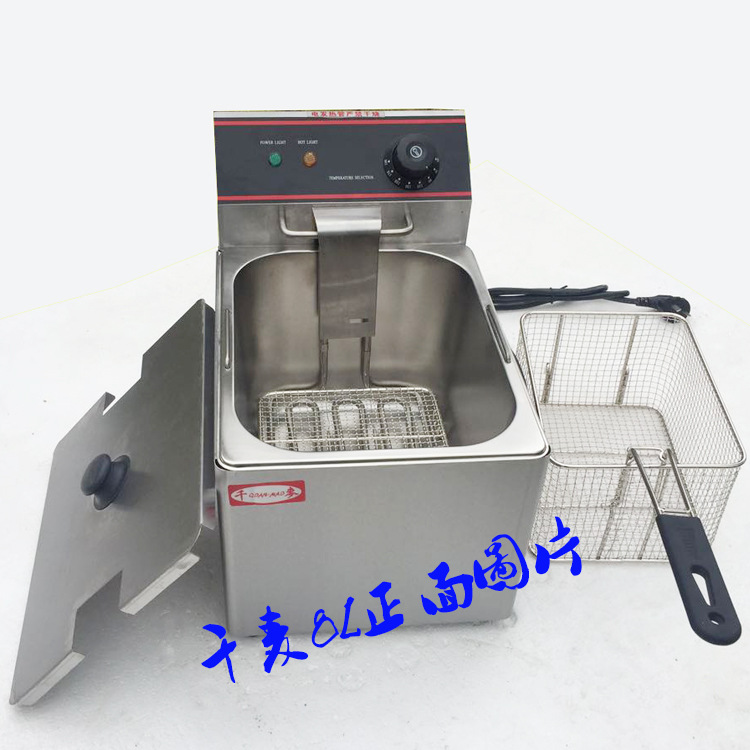 新粤海款EF-4L/6L/8L/11L-2商用单缸电炸炉食品加工油炸锅双缸锅