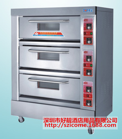 红菱标准款XYF-3KA三层六盘电烤箱 商用面包烘烤炉披萨 老婆饼炉 