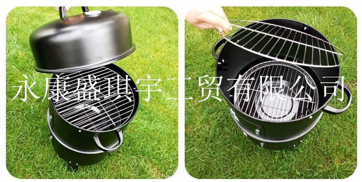 BBQ烟熏炉 三合一户外烧烤炉 烧烤架 商用家用烧烤箱 熏肉炉