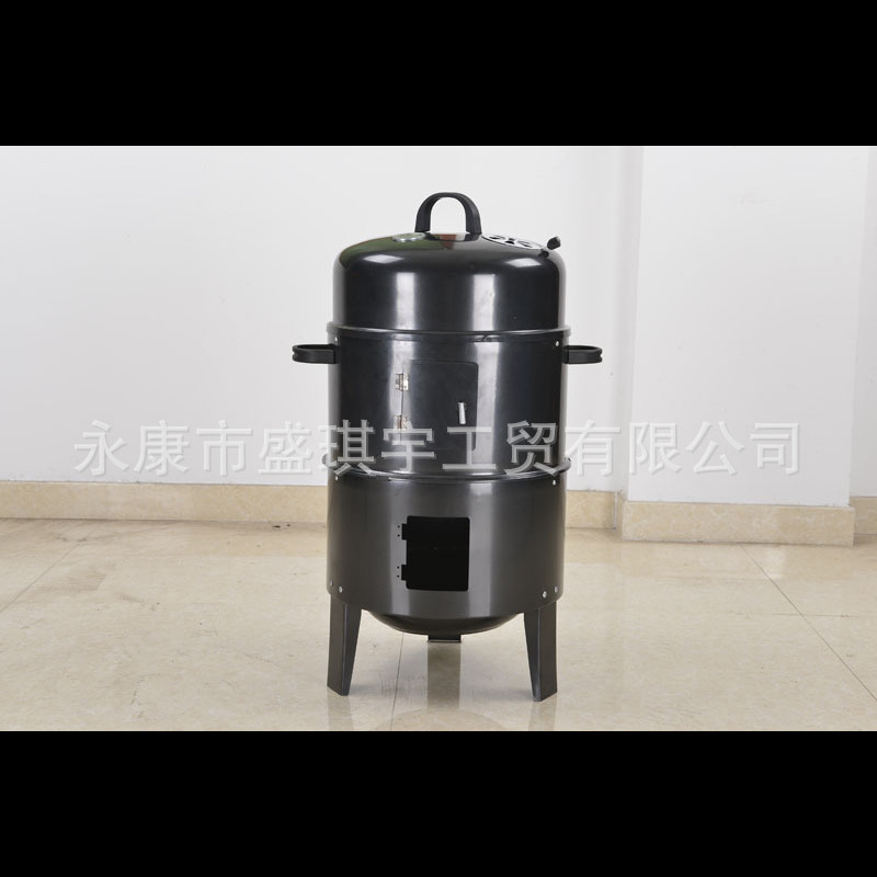 BBQ烟熏炉 三合一户外烧烤炉 烧烤架 商用家用烧烤箱 熏肉炉