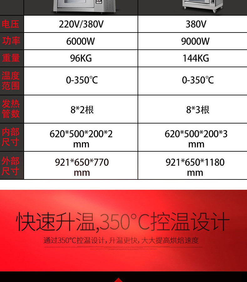 烤箱商用三层烤炉蛋糕面包披萨烘焙烘炉大烤箱 商用电烤箱