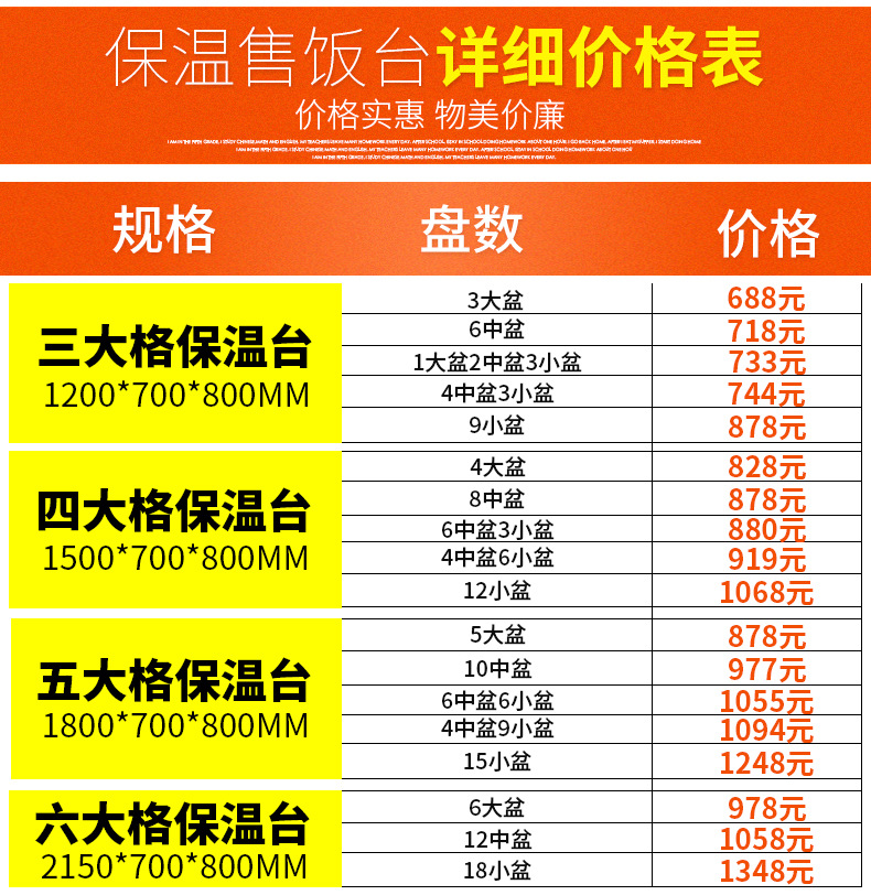 悍舒商用电热保温售饭台不锈钢暖汤池保温炉快餐车汤菜炉快餐车