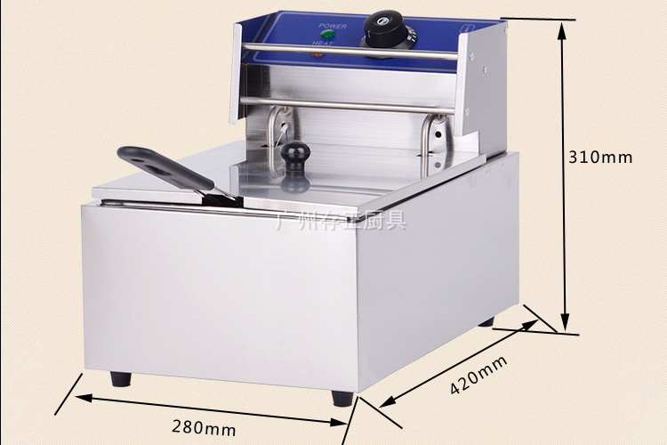 81不锈钢单缸电炸炉 商用台式电炸炉，油炸锅