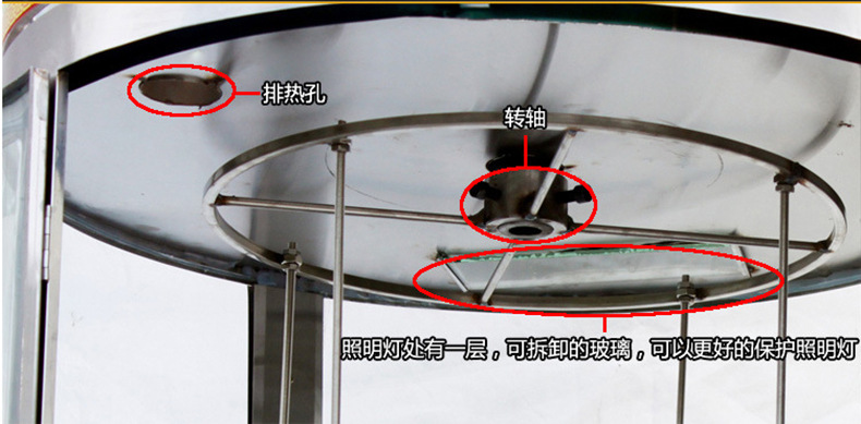 厂家商用850双层烤禽烤鸭炉自动旋转燃气果木炭两用烤鸡鸭机器