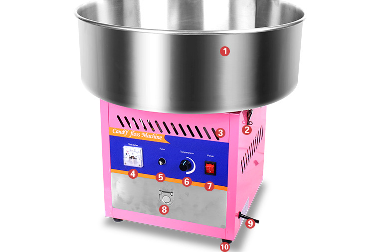 奇博士电热棉花糖机商用电动全自动花式拉丝棉花糖机器彩色果味糖