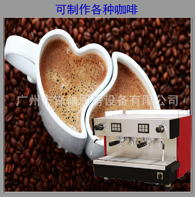 锋硕 商用两头意大利半自动咖啡机 咖啡店专用机 卡布基诺咖啡机