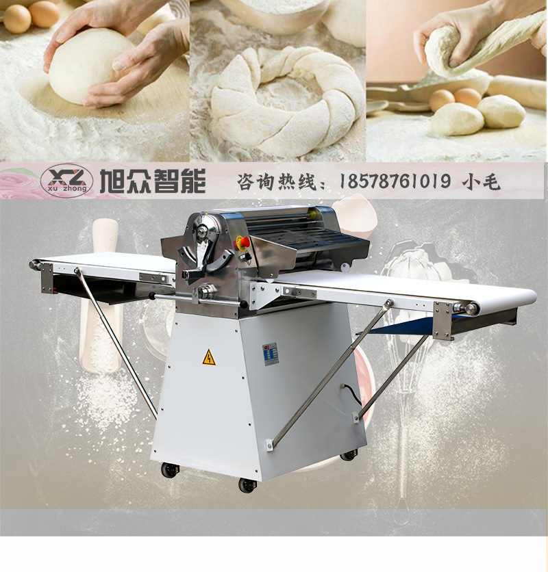 酥饼薄片蛋挞开酥机械 面包压皮机 商用立式酥皮机广州批发价格