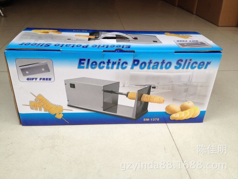 厂家直供 出口商用全自动电动薯塔机 不锈钢薯片机 龙卷风土豆机
