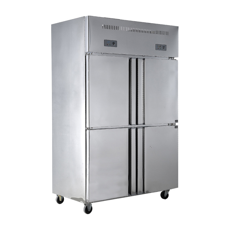 乐创商用冰柜立式冷冻冷藏保鲜柜四门冰箱双机双温4门厨房柜冷柜