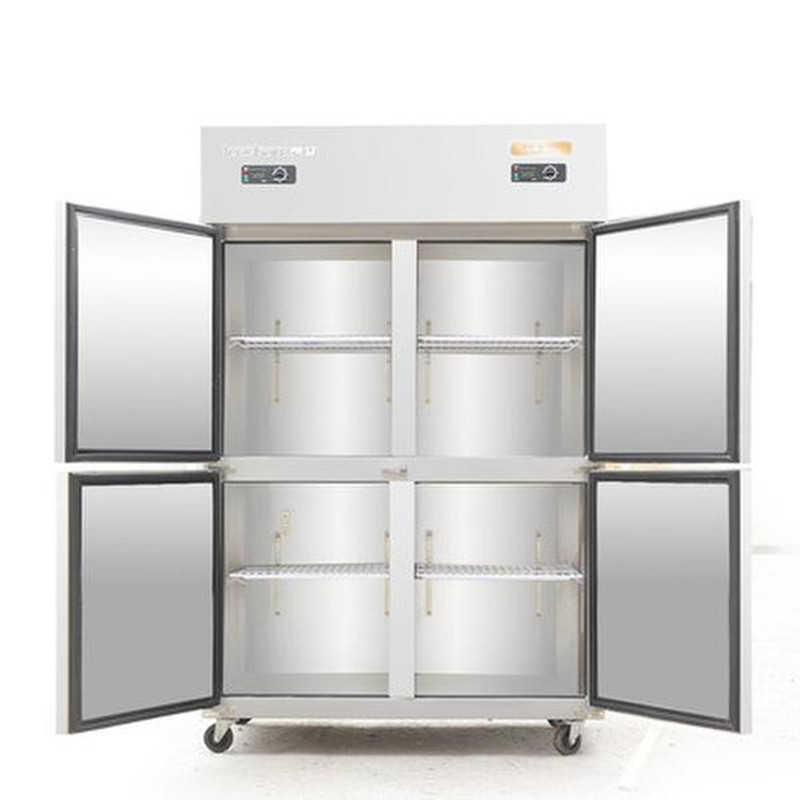 爱雪 四门冰箱 四门冷柜 冰柜商用双机双温立式冷藏冷冻厨房冰箱