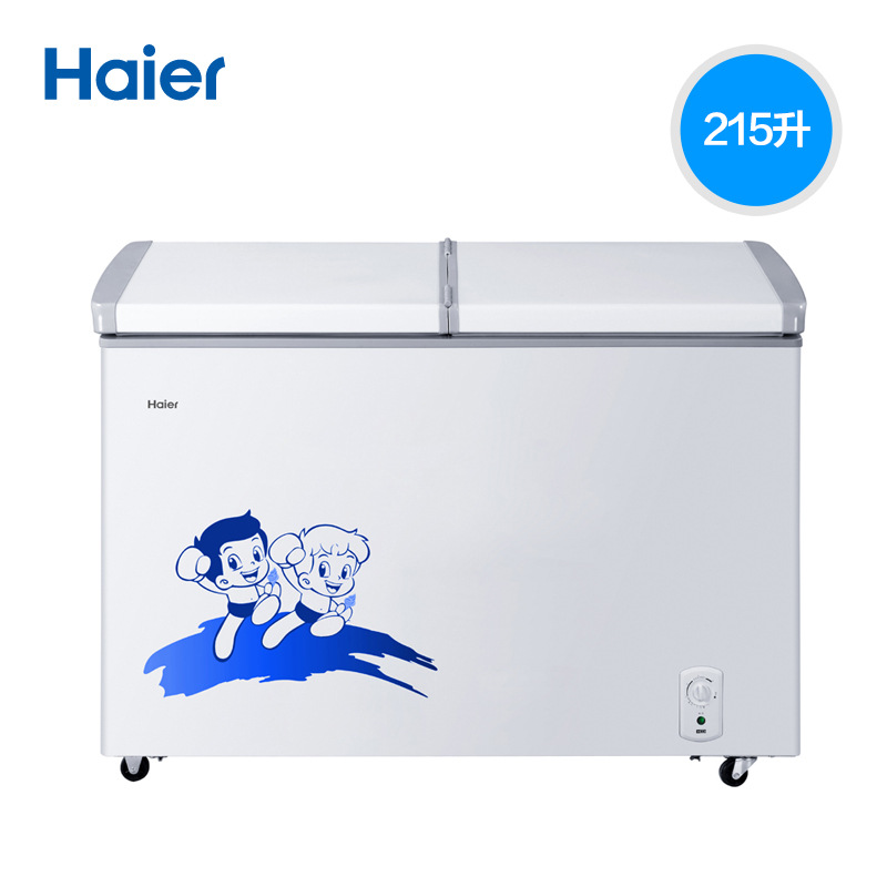 Haier/海尔 FCD-215SEA 双门冷藏冷冻大容量冷柜双温卧式商用冰柜