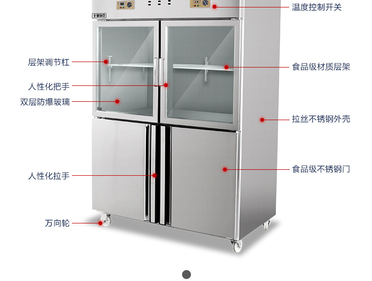 奇博士冷藏冷冻柜 商用展示柜 立式保鲜冰箱冰柜双门三门冷藏冰柜
