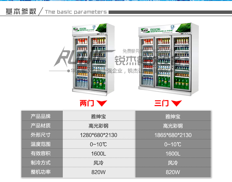 便利店饮料柜 双门立式展示柜 商用冷藏柜 冰箱水果保鲜柜 合肥