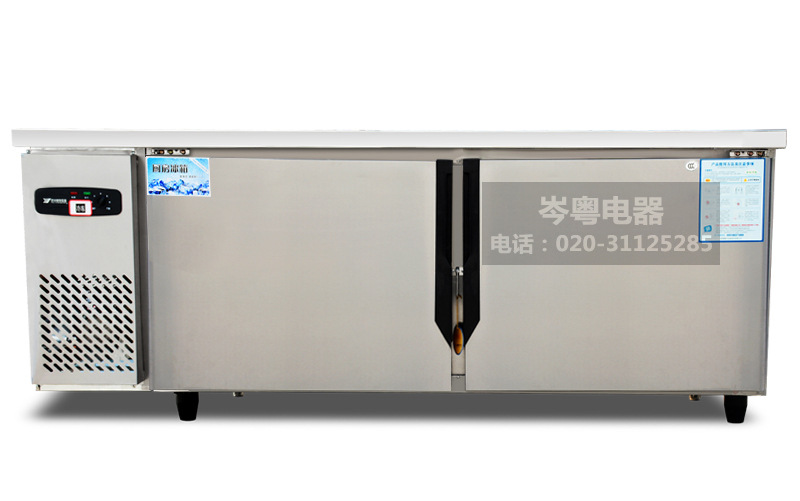 400升冰柜 卧式商用厨房大冰柜冷柜 单温工作台式冷冻柜冻肉柜