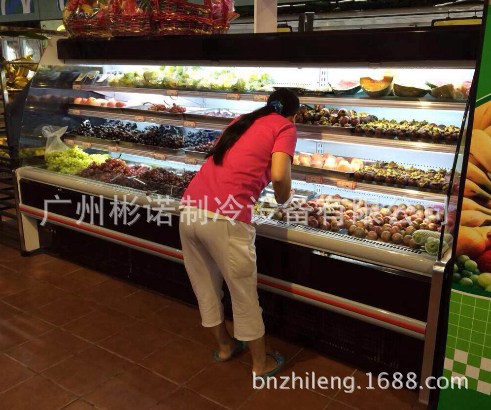 热销水果冷藏展示 冰柜 尺寸可以定做 超市水果蔬菜保鲜柜 款式