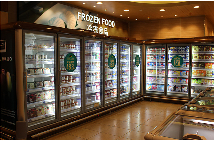 批发风幕柜保鲜超市大型蔬菜水果牛奶展示柜保鲜柜冷藏啤酒展示柜