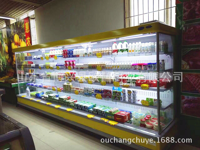 水果保鲜柜浙江大型超市风幕柜蔬菜牛奶冷藏展示柜立式