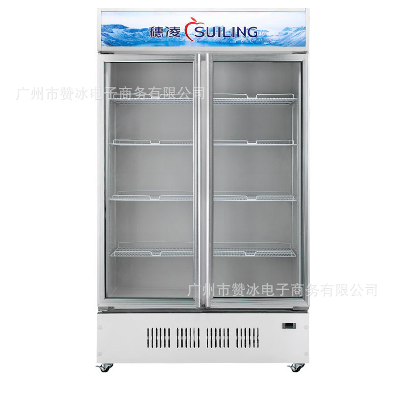 穗凌立式冷柜 LG4-900M2/W风冷无霜保鲜冰柜 双门饮料冷藏展示柜