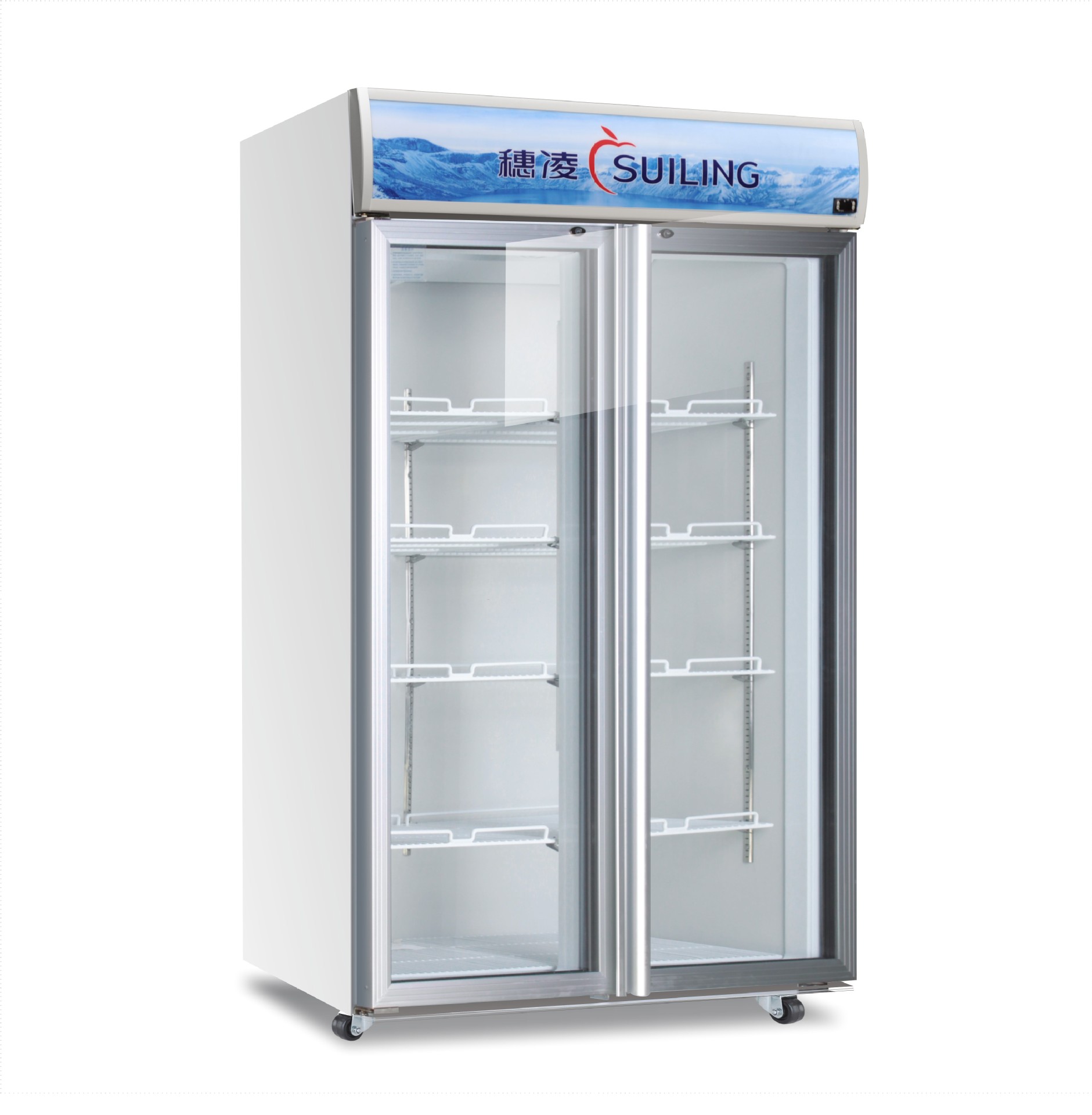 穗凌LG4-682M2F商用冰柜 立式展示柜 双门风冷 冷藏保鲜柜