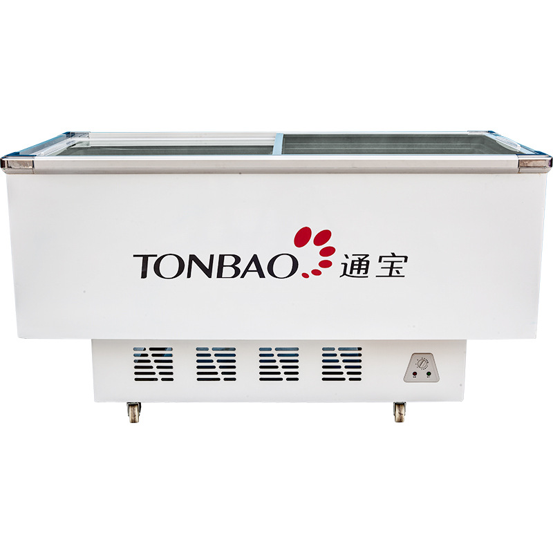 TONBAO/通宝SD/C-378卧式单温玻璃门展示柜保鲜冰柜冻肉岛柜冷冻