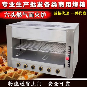 燃气红外线面火炉商用烧烤炉烤鱼炉六头煤气烤箱韩式日式烤肉炉机