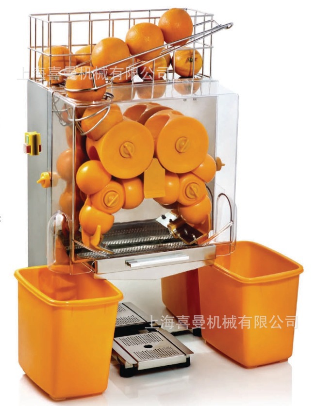 .橙子榨汁器 电动 商用鲜橙榨汁机 现榨橙汁人工贩卖机 