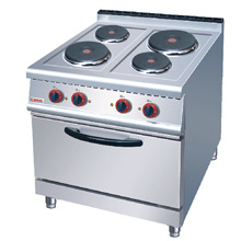 佳斯特JZH-TE-4商用不锈钢圆板四头电煮食炉连柜座豪华立式组合炉