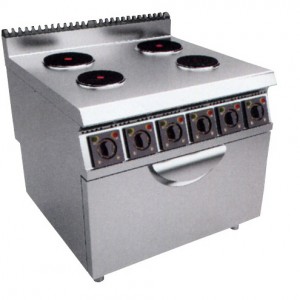 广州汇利CE-CO-908 电加热商用柜式豪华四头煮食炉连焗炉煲仔炉