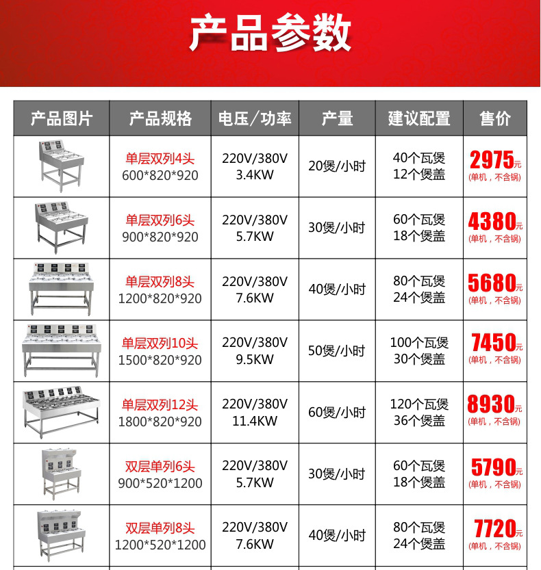 睿美 商用煲仔饭机全自动智能煲仔炉 锡纸专用砂锅