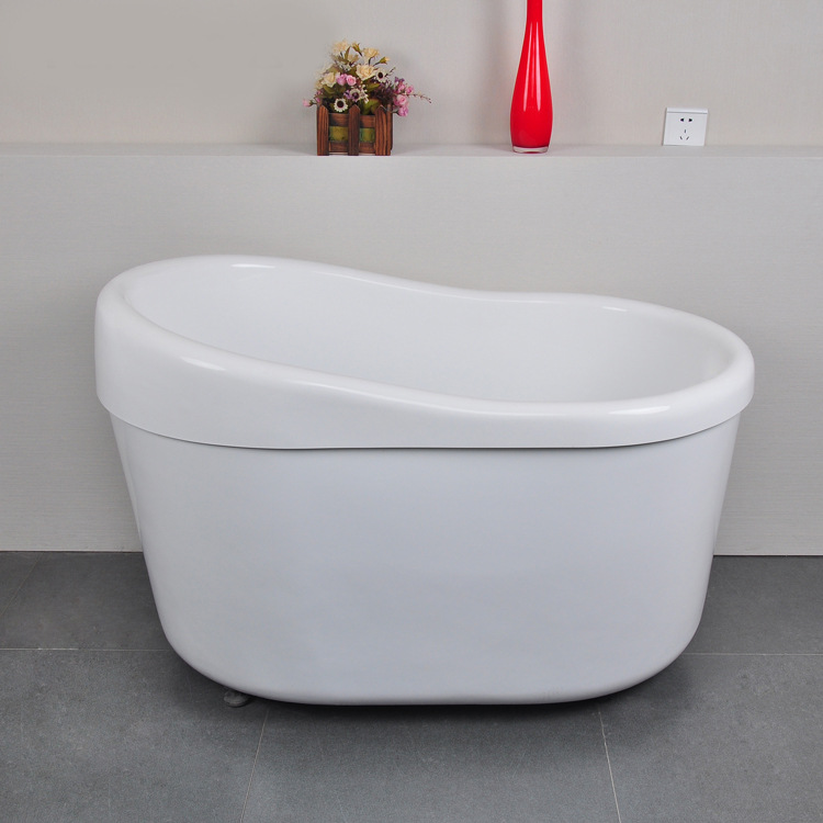 亚克力独立式双层家庭酒店彩色浴缸超深保温泡澡桶浴盆1.2m/1.4米