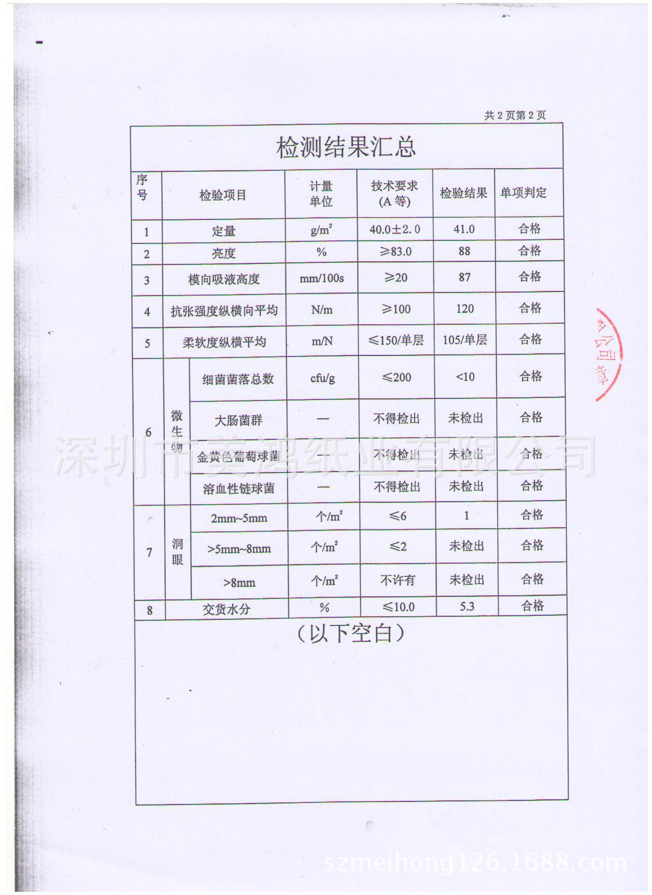 抹手纸检测报告2013-6-24 002