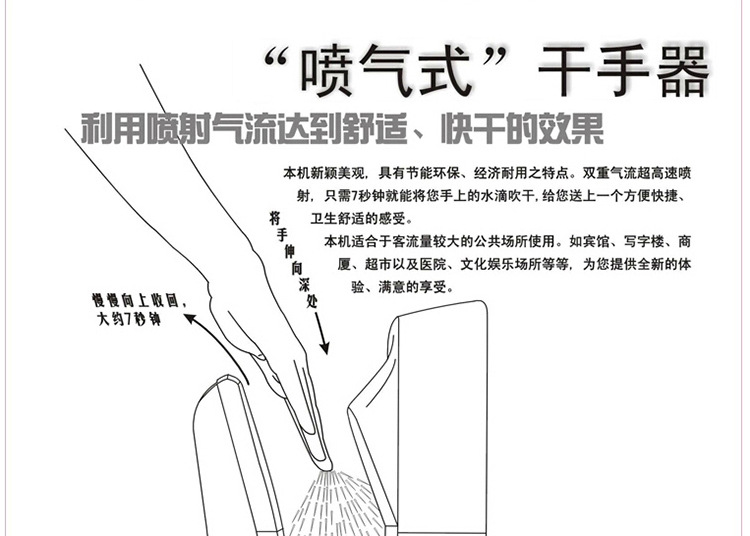 全国包邮全自动感应酒店高速双面喷气式干手机干手器烘手机烘手器