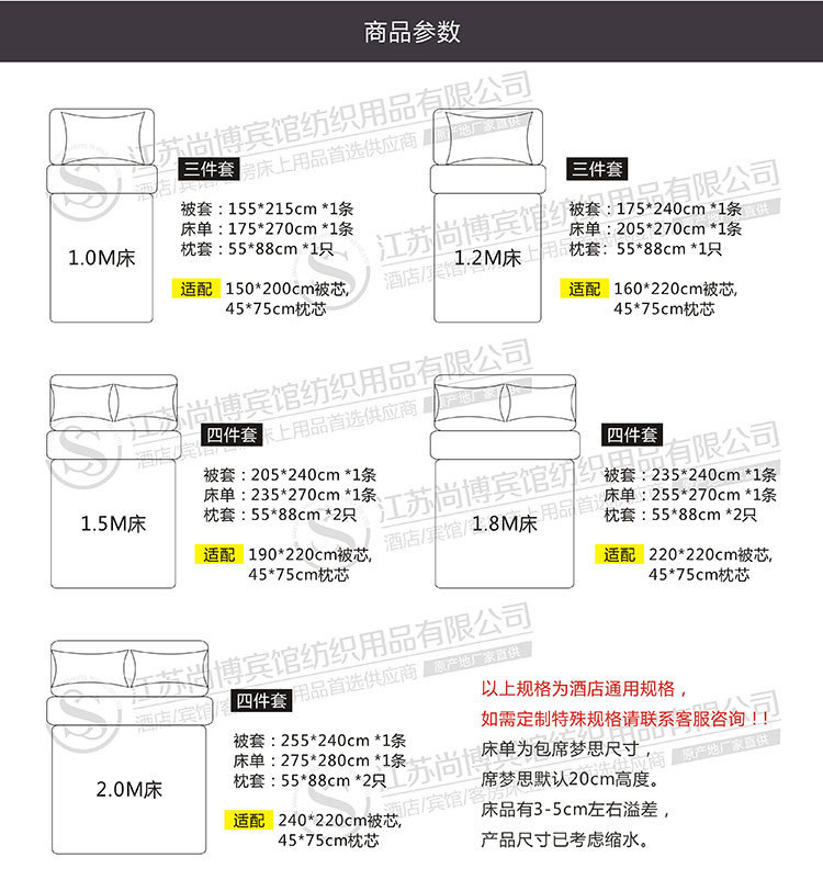 供应酒店布草宾馆床上用品白色床单五星酒店全棉四件套厂家批发