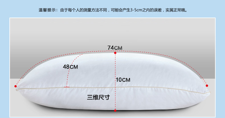 宾馆床上用品五星级酒店布草枕芯优质超舒适防羽布羽丝绒枕头批发