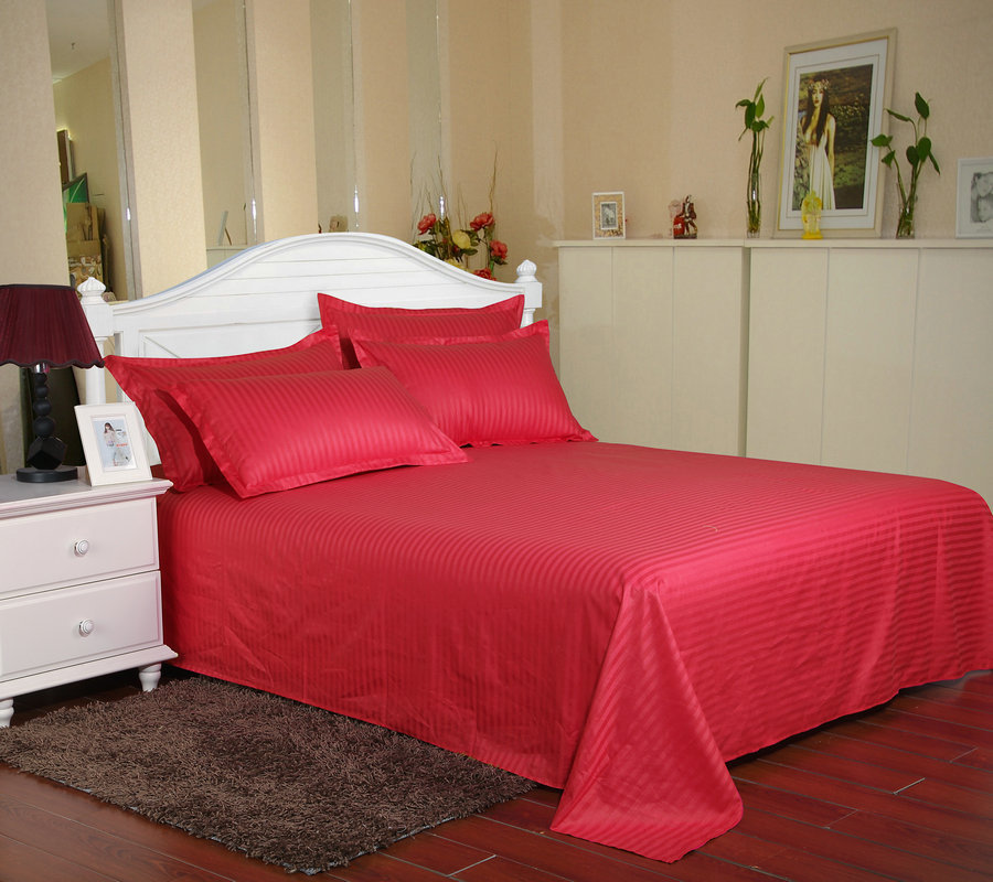宾馆酒店专用床单被套 酒店布草 客房布草 全棉素色床单 多色