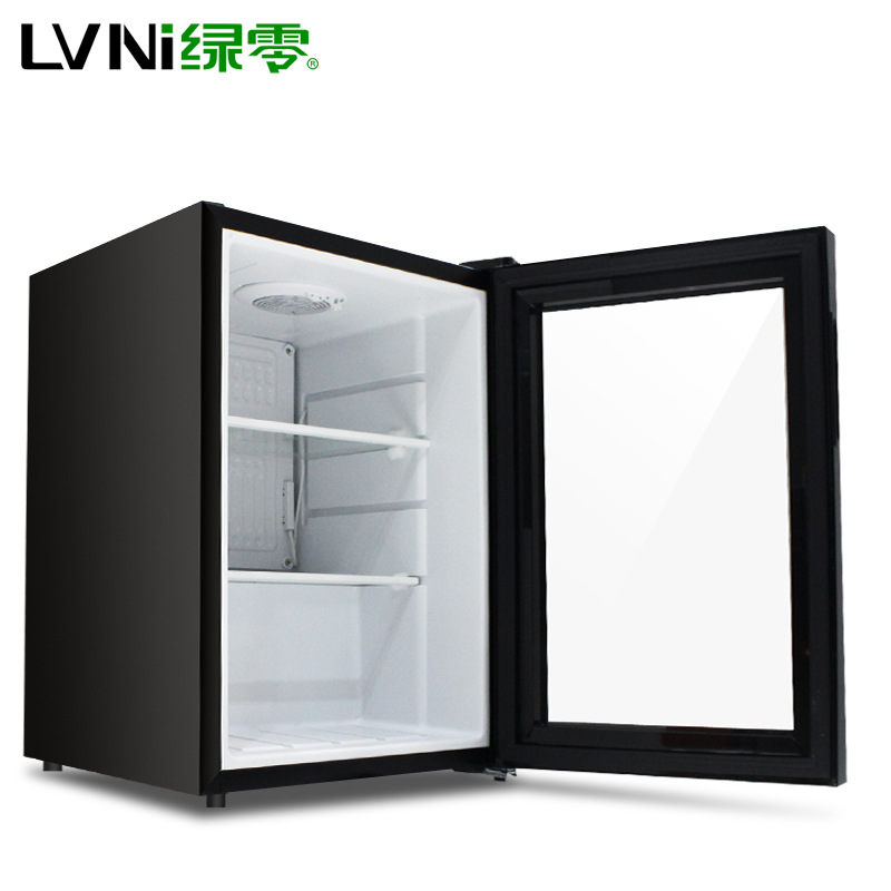 LVNI绿零62L黑色玻璃门酒店客房小冰箱 家用冷藏冷藏柜出口批发