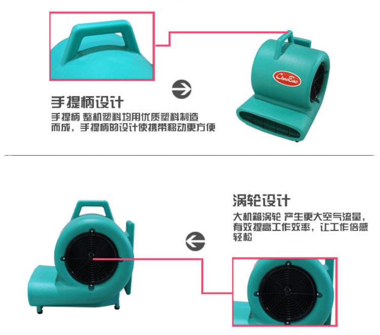 超宝CB900地面地板强力吹地机吹干机三速拉杆式股吹风机超市酒店