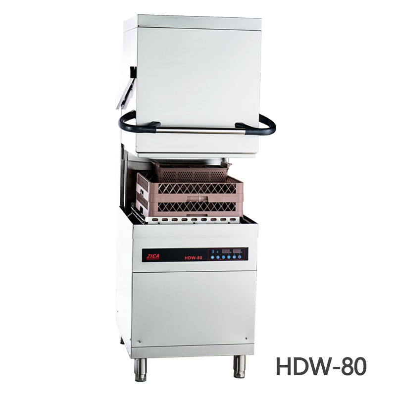 HDW-80揭盖式商用全自动洗碗机60篮/时食堂酒店餐厅