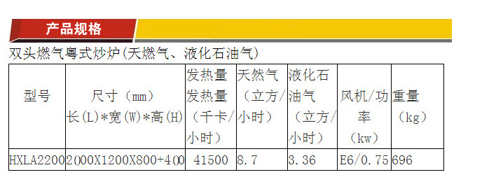 燃气双头双尾炒炉燃气炉灶双眼炒炉酒店厨具设备 双炒双温灶