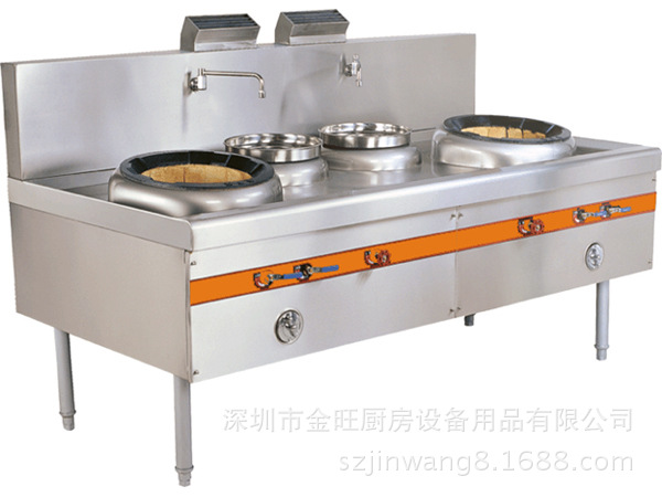 双头大炒炉 商用厨房设备大锅灶 厂家直销不锈钢燃气大锅灶