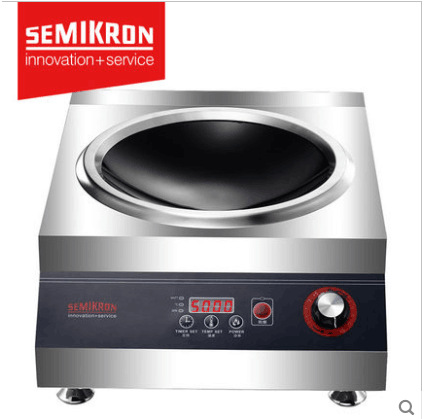 SEMIKRON/赛米控商用电磁炉5000W 大功率5KW台式凹面炒炉灶 旋扭