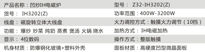 防爆玻璃面板大功率商用台式凹面电磁炉 数码显示凹型电磁炉灶