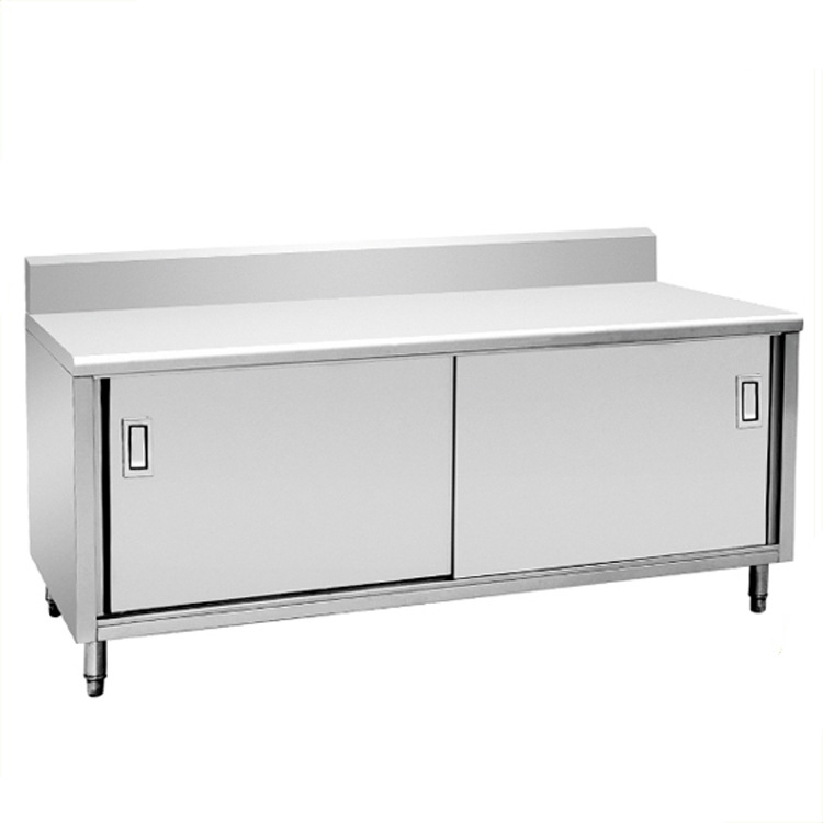 不锈钢经济型靠背单通荷台 不锈钢工作台储物柜 可按客户要求订制